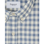Chemise Gaspard à carreaux bleu clair