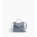 Petit sac à main double rabat Emilie en cuir signature T
