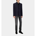 Veste De Costume Prince De Galles Bleu Marine En Laine Homme