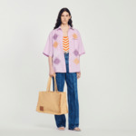 Chemise oversize en lin brodé