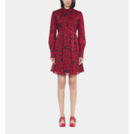 Robe Courte Plissée Imprimé Cœurs Femme