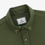 Chemise épaisse en coton unie vert militaire