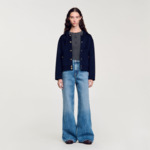 Veste à capuche en laine