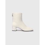 Bottines en cuir à bout carré