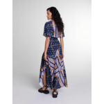 Robe longue satinée imprimée