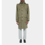 Parka Longue À Capuche Kaki Homme