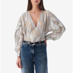 Top Lurex À Manches Plissées Berma