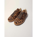 Basket casual en cuir effet léopard