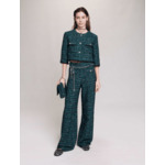Pantalon large en tweed