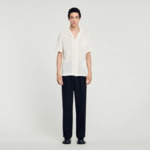 Chemise en maille à fleurs