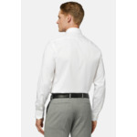 Chemise Blanche Pin Point En Coton Slim Fit