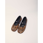 Ballerine en cuir effet léopard