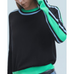Pull Col Rond Bandes Bicolore