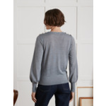 PULL COL ROND BOUTON
