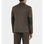 Veste De Costume Marron En Laine Homme
