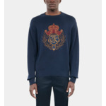 Pull En Coton Bleu Marine Homme