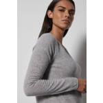 Pull col V Neva GRIS CHINE CLAIR 007
