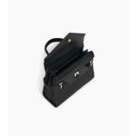 Sac à main double rabat moyen modèle Emilie en cuir signature T