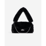 Pochette Effet Fourrure Noire
