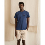 T-shirt bleu vélo brodé