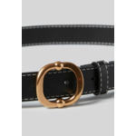 Ceinture cuir boucle dorée