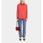 Chemise Rouge En Soie Satin Femme
