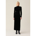 Robe longue cintrée velours noir