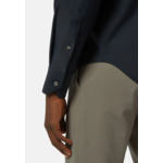Chemise Bleu Marine En Nylon Stretch Slim Fit