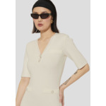 Robe Ruthie-Ecru en Viscose