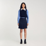 Jupe courte plissée cargo