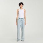 Jean à détails perlés