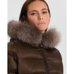 Doudoune Dalya Chocolat en Polyester