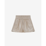 Short Taille Haute En Cuir Lamé Sultan