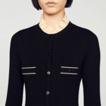 Robe longue en maille côtelée