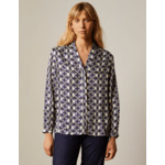 Blouse léna imprimée marine