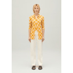 Cardigan carreaux jaune