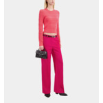 Pull Fuchsia En Maille Ajourée Femme