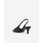 Escarpins À Bride Arrière En Cuir Noir Avec Clous