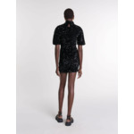Robe courte velours et sequins