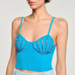 Bustier à strass coquillages