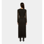 Robe Longue Noire En Guipure Femme