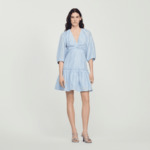 Robe courte froncée