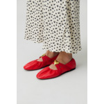 Ballerines cuir cœur doré