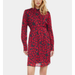 Robe Courte Plissée Imprimé Cœurs Femme