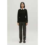 Pull laine col montant noir