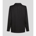 BLOCK LOGO JACQUARD BLOUSE