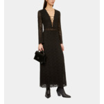 Robe Longue Noire En Guipure Femme