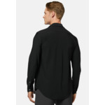 Chemise Noire En Nylon Stretch Slim Fit