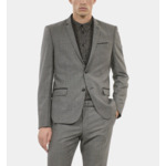 Veste De Costume Pied De Poule Noir Et Blanc Homme