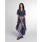 Robe longue satinée imprimée